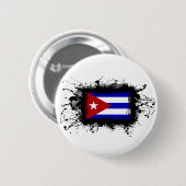 Badge Rond 5 Cm Drapeau du Cuba (Devant & derrière)