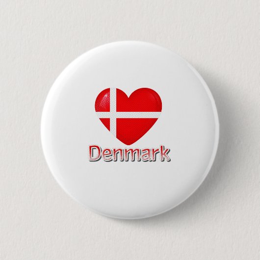 Badge Rond 5 Cm Drapeau du Danemark (Devant)