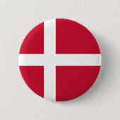 Badge Rond 5 Cm Drapeau du Danemark (Devant)