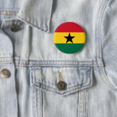 Badge Rond 5 Cm Drapeau du Ghana (En situation)