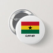 Badge Rond 5 Cm Drapeau du Ghana (Devant & derrière)