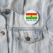 Badge Rond 5 Cm Drapeau du Ghana (En situation)