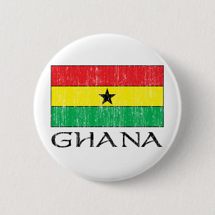 Badge Rond 5 Cm Drapeau du Ghana