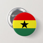 Badge Rond 5 Cm Drapeau du Ghana (Devant & derrière)