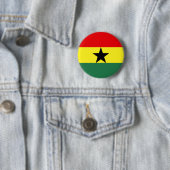 Badge Rond 5 Cm Drapeau du Ghana (En situation)
