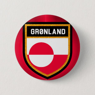 Badge Rond 5 Cm Drapeau du Groenland