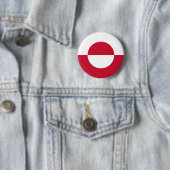 Badge Rond 5 Cm Drapeau du Groenland (En situation)