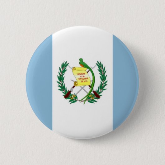Badge Rond 5 Cm Drapeau du Guatemala (Devant)