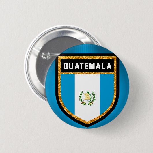 Badge Rond 5 Cm Drapeau du Guatemala (Devant & derrière)