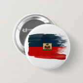 Badge Rond 5 Cm Drapeau du Haïti (Devant & derrière)