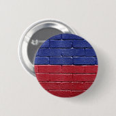 Badge Rond 5 Cm Drapeau du Haïti (Devant & derrière)