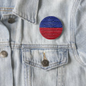 Badge Rond 5 Cm Drapeau du Haïti (En situation)