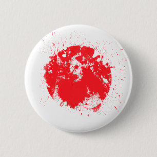 Badge Rond 5 Cm Drapeau du Japon