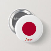 Badge Rond 5 Cm Drapeau du Japon (Devant & derrière)
