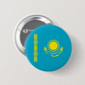 Badge Rond 5 Cm Drapeau du Kazakhstan (Devant & derrière)