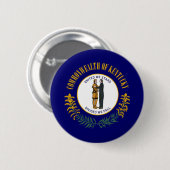 Badge Rond 5 Cm Drapeau du Kentucky (Devant & derrière)