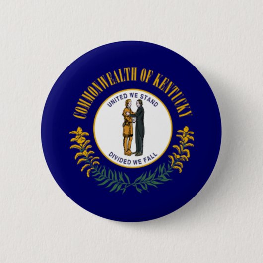 Badge Rond 5 Cm Drapeau du Kentucky (Devant)