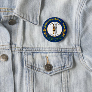 Badge Rond 5 Cm Drapeau du Kentucky