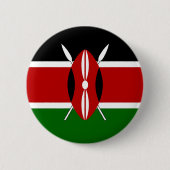 Badge Rond 5 Cm Drapeau du Kenya (Devant)