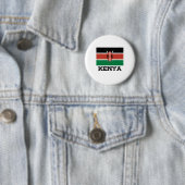 Badge Rond 5 Cm Drapeau du Kenya (En situation)