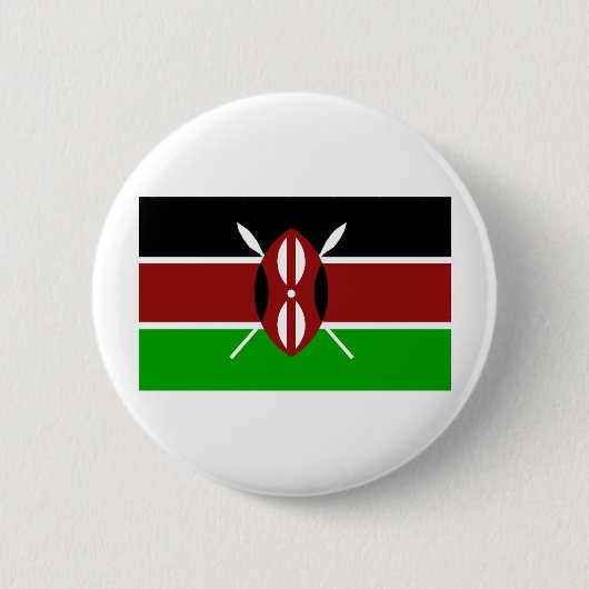 Badge Rond 5 Cm Drapeau du Kenya (Devant)