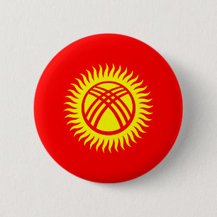 Badge Rond 5 Cm Drapeau du Kirghizistan