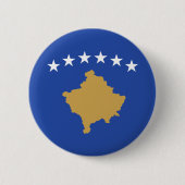 Badge Rond 5 Cm Drapeau du Kosovo (Devant)