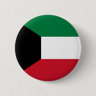 Badge Rond 5 Cm Drapeau du Kowéit