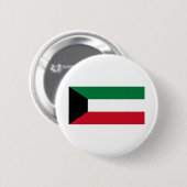 Badge Rond 5 Cm Drapeau du Koweït (Devant & derrière)