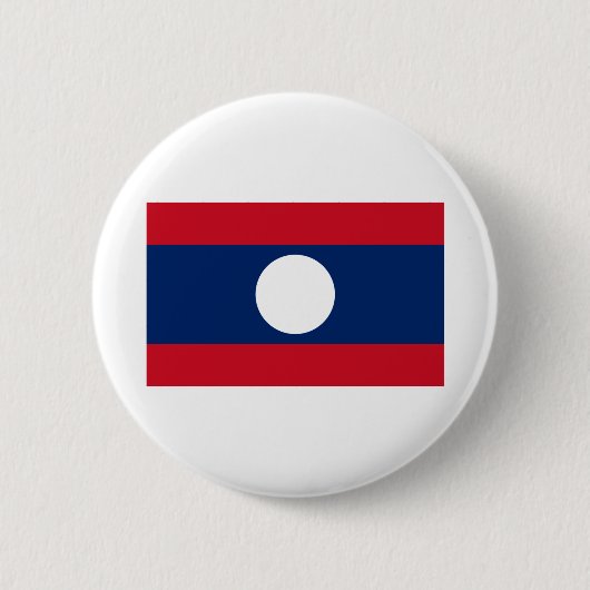 Badge Rond 5 Cm Drapeau du Laos (Devant)