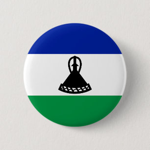 Badge Rond 5 Cm Drapeau du Lesotho