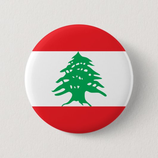 Badge Rond 5 Cm Drapeau du Liban (Devant)