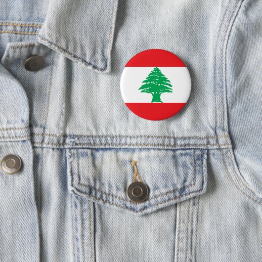 Badge Rond 5 Cm Drapeau du Liban (En situation)
