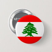 Badge Rond 5 Cm Drapeau du Liban (Devant & derrière)