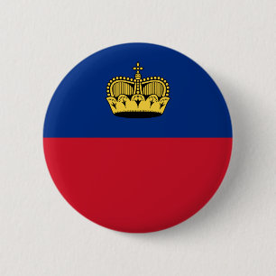 Badge Rond 5 Cm Drapeau du Liechtenstein