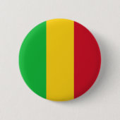 Badge Rond 5 Cm Drapeau du Mali (Devant)