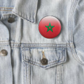 Badge Rond 5 Cm Drapeau du Maroc (En situation)