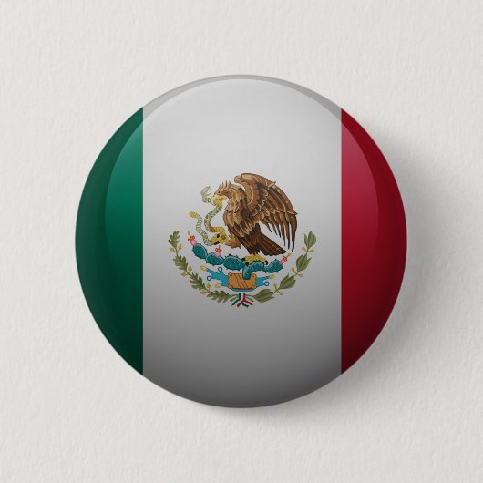 Badge Rond 5 Cm drapeau du Mexique (Devant)