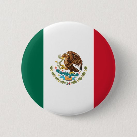 Badge Rond 5 Cm Drapeau du Mexique (Devant)