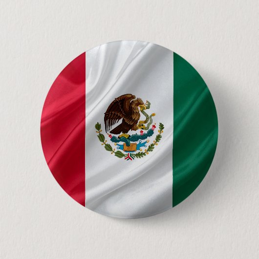 Badge Rond 5 Cm Drapeau du Mexique (Devant)