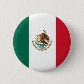Badge Rond 5 Cm Drapeau du Mexique (Devant)