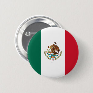 Badge Rond 5 Cm Drapeau du Mexique