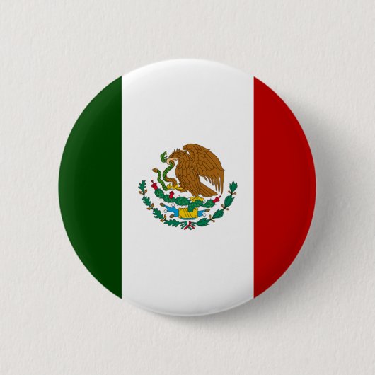 Badge Rond 5 Cm Drapeau du Mexique (Devant)