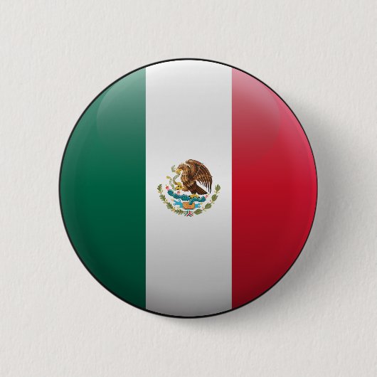 Badge Rond 5 Cm Drapeau du Mexique (Devant)