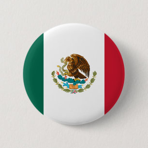 Badge Rond 5 Cm Drapeau du Mexique
