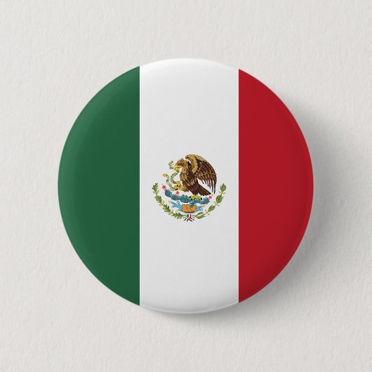 Badge Rond 5 Cm Drapeau du Mexique Cercle (Devant)
