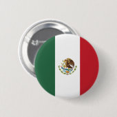 Badge Rond 5 Cm Drapeau du Mexique Cercle (Devant & derrière)