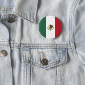 Badge Rond 5 Cm Drapeau du Mexique Cercle (En situation)