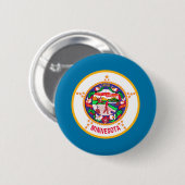 Badge Rond 5 Cm Drapeau du Minnesota (Devant & derrière)