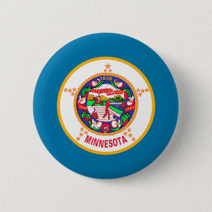Badge Rond 5 Cm Drapeau du Minnesota